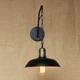 Lámpara de pared con personalidad simple y creativa, cadena industrial, lámpara de pared de noche para dormitorio, pasillo, hierro retro americano