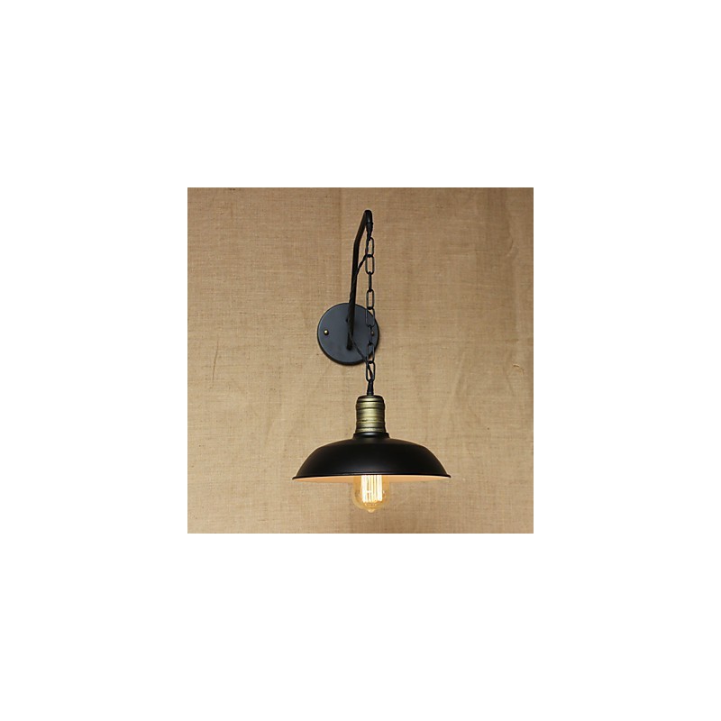 Lámpara de pared con personalidad simple y creativa, cadena industrial, lámpara de pared de noche para dormitorio, pasillo, hierro retro americano