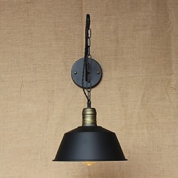 Lámpara de pared con personalidad simple y creativa, cadena industrial, lámpara de pared de noche para dormitorio, pasillo, hierro retro americano