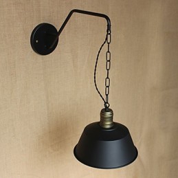 Lámpara de pared con personalidad simple y creativa, cadena industrial, lámpara de pared de noche para dormitorio, pasillo, hierro retro americano