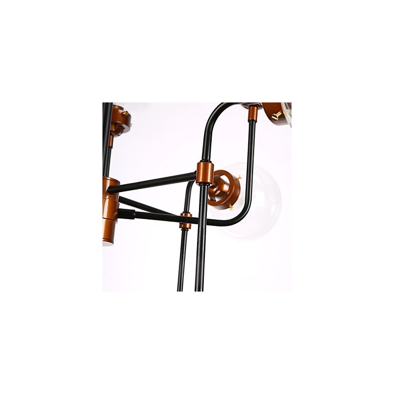 Lámpara colgante de frijoles mágicos con carácter individual, de hierro forjado, industrial, eólica.