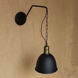 Lámpara de pared con personalidad simple y creativa, cadena industrial, lámpara de pared de noche para dormitorio, pasillo, hierro retro americano