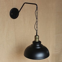 Lámpara de pared con personalidad simple y creativa, cadena industrial, lámpara de pared de noche para dormitorio, pasillo de hierro retro americano
