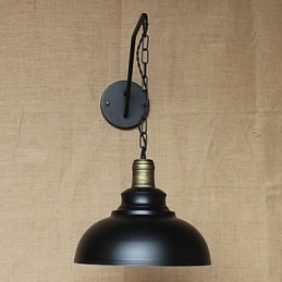 Lámpara de pared con personalidad simple y creativa, cadena industrial, lámpara de pared de noche para dormitorio, pasillo de hierro retro americano