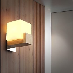 Apliques de pared estilo mini moderno contemporáneo madera bambú