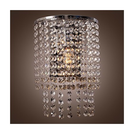 Aplique de pared de cristal contemporáneo con 1 luz Aplique de pared de cristal contemporáneo con 1 luz