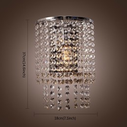 Aplique de pared de cristal contemporáneo con 1 luz