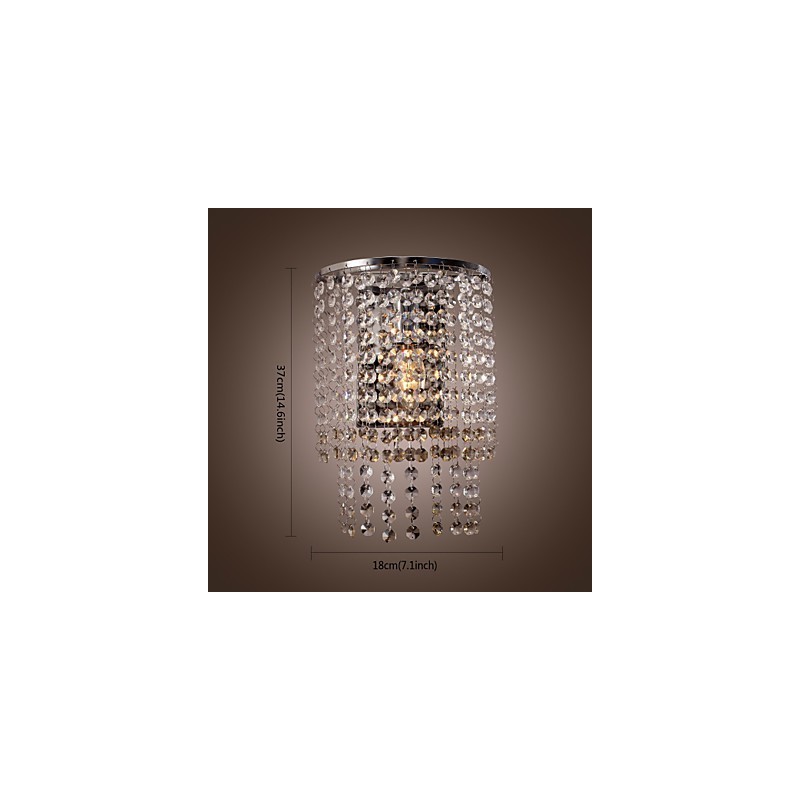 Aplique de pared de cristal contemporáneo con 1 luz