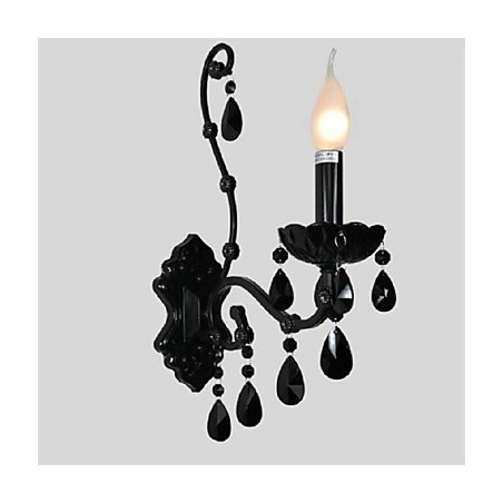 Apliques de pared estilo mini cristal, luces de pared con forma de vela, modernos y contemporáneos de metal Apliques de pared estilo mini cristal, luces de pared con forma de vela, modernos y contemporáneos de metal