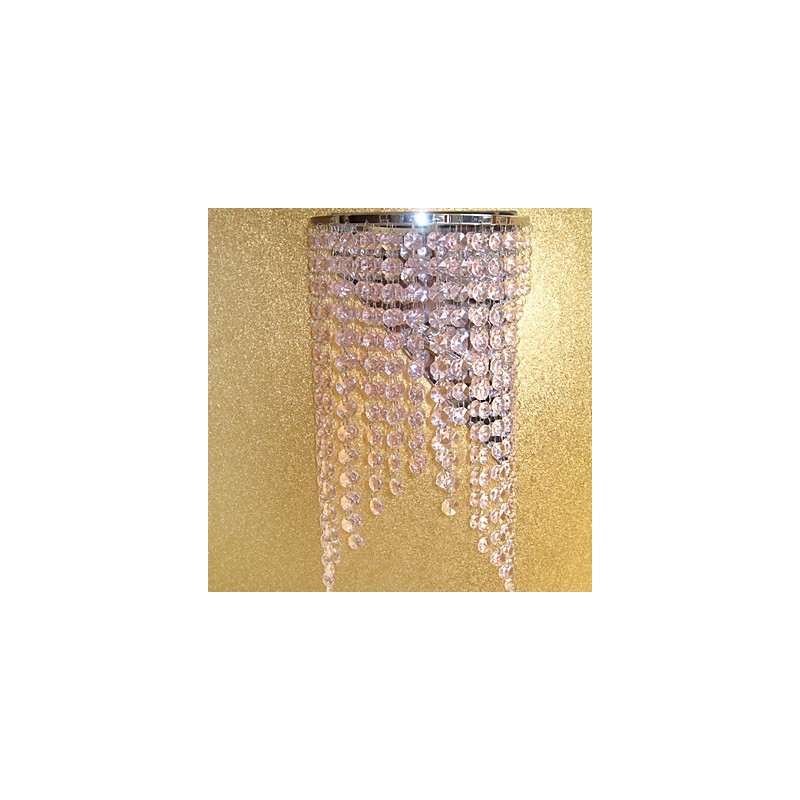 Lámpara de pared de cristal moderna con 2 luces