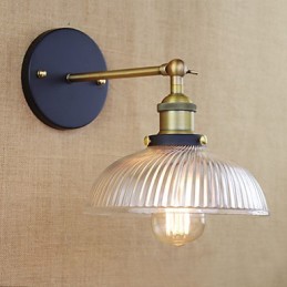 Lámpara de pared de vidrio decorativa popular con personalidad creativa retro estilo country americano