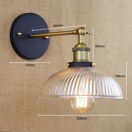 Lámpara de pared de vidrio decorativa popular con personalidad creativa retro estilo country americano