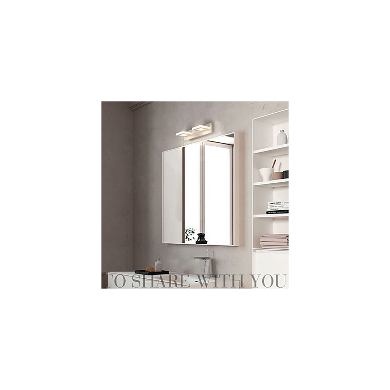 Iluminación de baño moderna contemporánea de metal