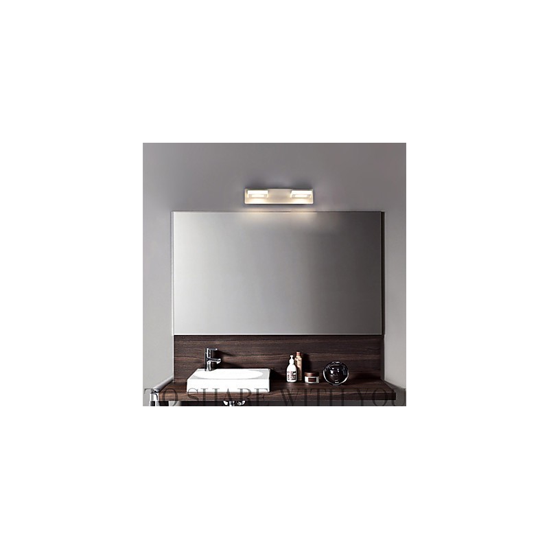 Iluminación de baño moderna contemporánea de metal