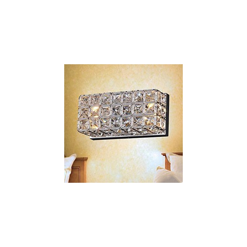 Lámpara de pared cuadrada contemporánea y contraída de cristal K9