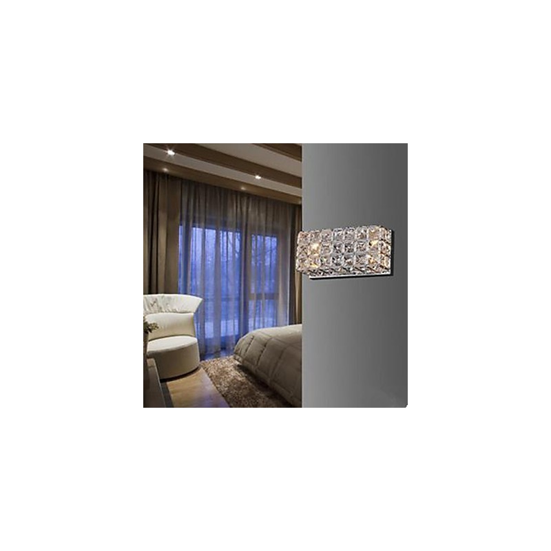 Lámpara de pared cuadrada contemporánea y contraída de cristal K9