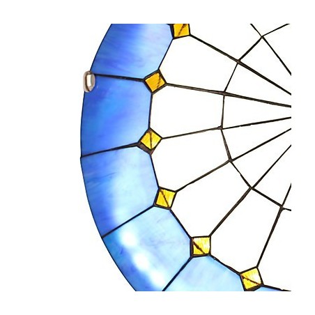 Lámpara de techo cálida de estilo mediterráneo, diámetro de la luminaria de iluminación de 40 cm.