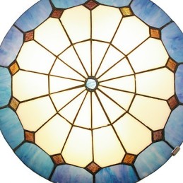 Lámpara de techo cálida de estilo mediterráneo, diámetro de la luminaria de iluminación de 40 cm.