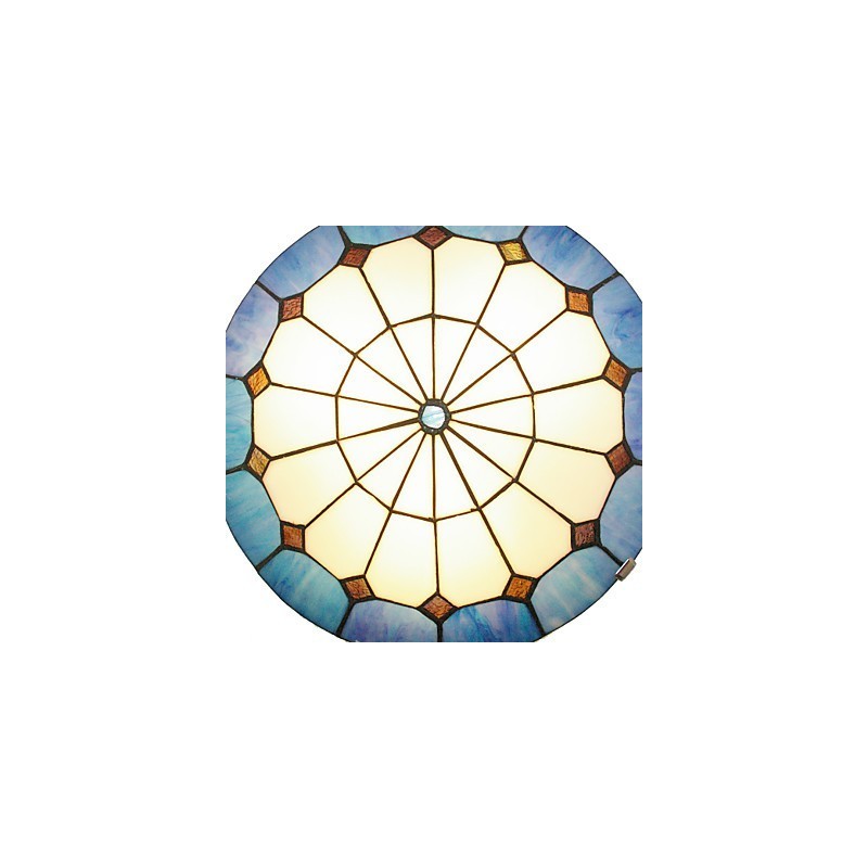 Lámpara de techo cálida de estilo mediterráneo, diámetro de la luminaria de iluminación de 40 cm.