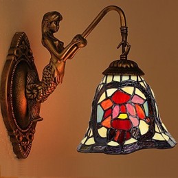 Lámpara de pared de hierro forjado creativa, estilo rural, estilo europeo