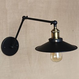 Lámpara de pared retráctil plegable de brazo largo de estilo industrial, creativa y nostálgica, estilo retro