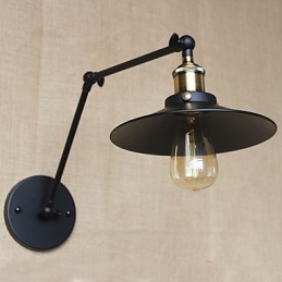 Lámpara de pared retráctil plegable de brazo largo de estilo industrial, creativa y nostálgica, estilo retro