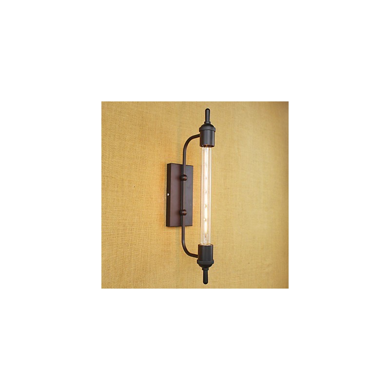 Lámpara de pared decorativa con bombilla Edison estilo flauta, estilo retro y europeo.