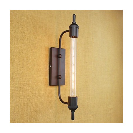 Lámpara de pared decorativa con bombilla Edison estilo flauta, estilo retro y europeo.