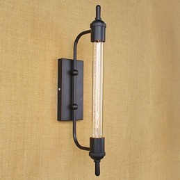 Lámpara de pared decorativa con bombilla Edison estilo flauta, estilo retro y europeo.