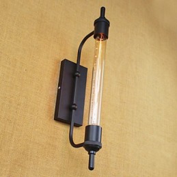 Lámpara de pared decorativa con bombilla Edison estilo flauta, estilo retro y europeo.