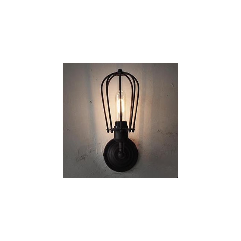 Lámpara de pared industrial retro para pasillo interior, lámpara de pared de un solo cabezal en color pomelo