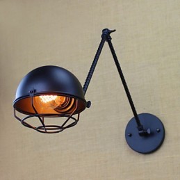 Aplique de pared decorativo creativo retro doble industrial de brazo largo de estilo extranjero estadounidense