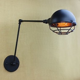 Aplique de pared decorativo creativo retro doble industrial de brazo largo de estilo extranjero estadounidense