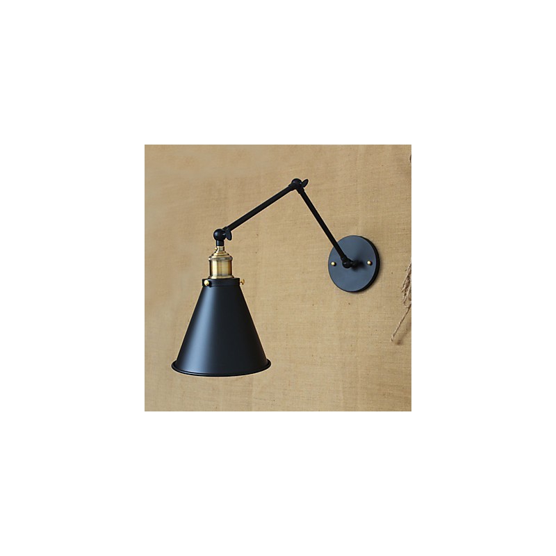 Lámpara de pared minimalista de brazo largo para cama doble, estilo pastoral americano, para pasillo, canal, entrada de almacén