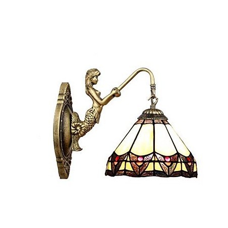 Lámpara de pared de hierro forjado creativa, estilo rural, estilo europeo