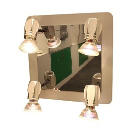 Lámparas de pared cromadas modernas para baño con 4 luces
