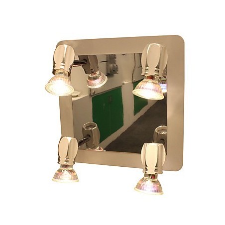 Lámparas de pared cromadas modernas para baño con 4 luces Lámparas de pared cromadas modernas para baño con 4 luces
