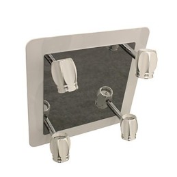 Lámparas de pared cromadas modernas para baño con 4 luces