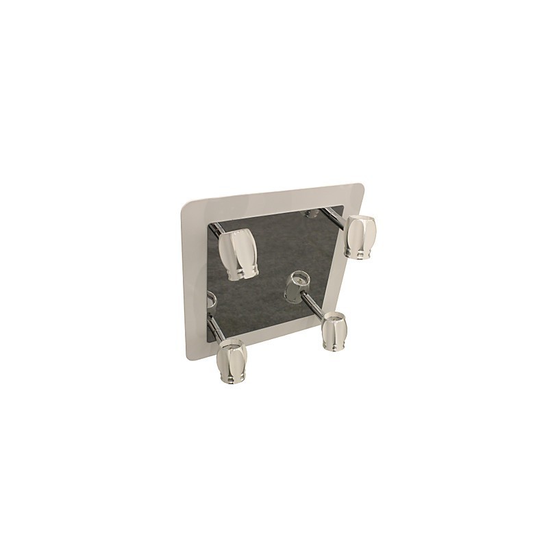 Lámparas de pared cromadas modernas para baño con 4 luces