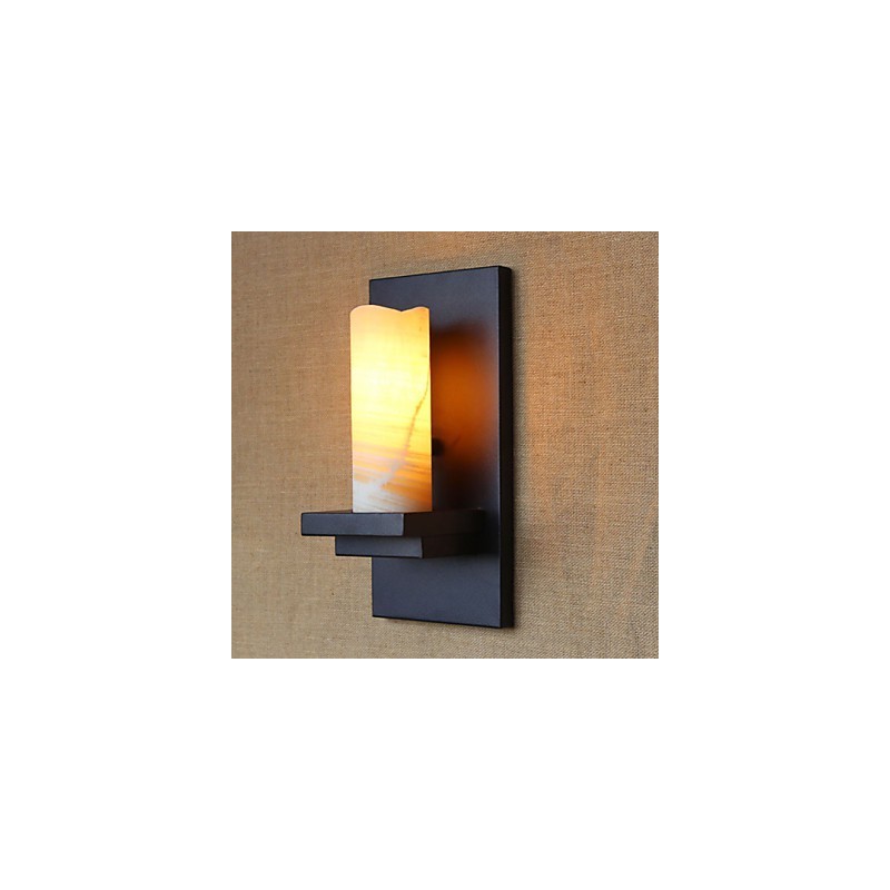 Aplique de pared decorativo cilíndrico estilo campestre americano para sala de estar, pasillo pastoral, almacén, industria, mesita de noche, bar