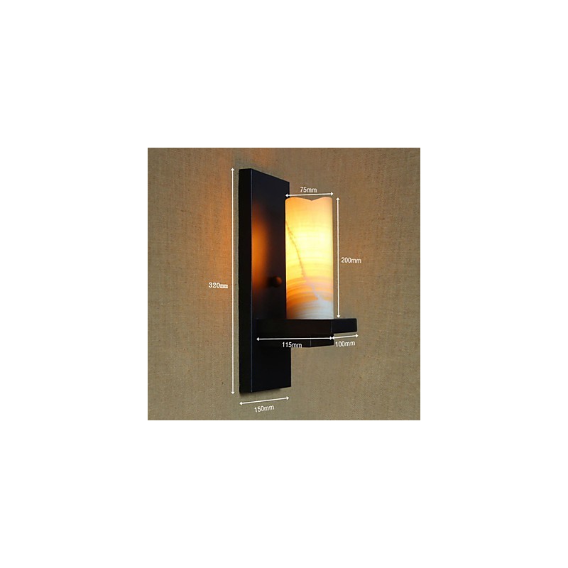 Aplique de pared decorativo cilíndrico estilo campestre americano para sala de estar, pasillo pastoral, almacén, industria, mesita de noche, bar