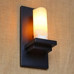 Aplique de pared decorativo cilíndrico estilo campestre americano para sala de estar, pasillo pastoral, almacén, industria, mesita de noche, bar