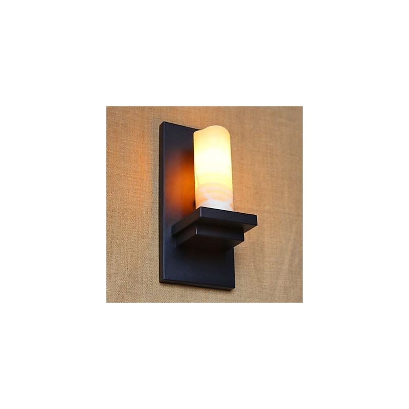 Aplique de pared decorativo cilíndrico estilo campestre americano para sala de estar, pasillo pastoral, almacén, industria, mesita de noche, bar