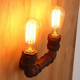 Lámpara de pared con doble barra creativa y conducto