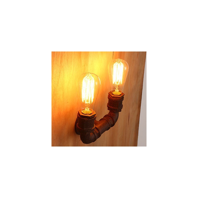Lámpara de pared con doble barra creativa y conducto