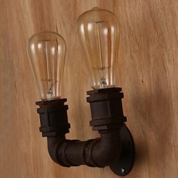 Lámpara de pared con doble barra creativa y conducto