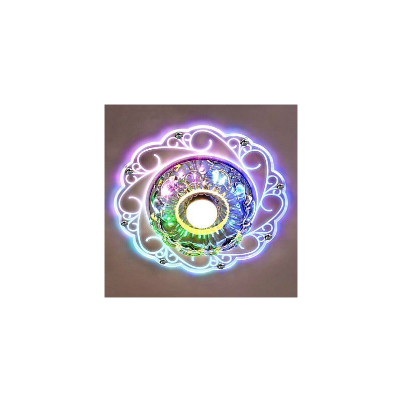 Lámpara de techo de cristal SMD de 3 W, tubo de luz creativo, luz de cúpula de colores vibrantes.
