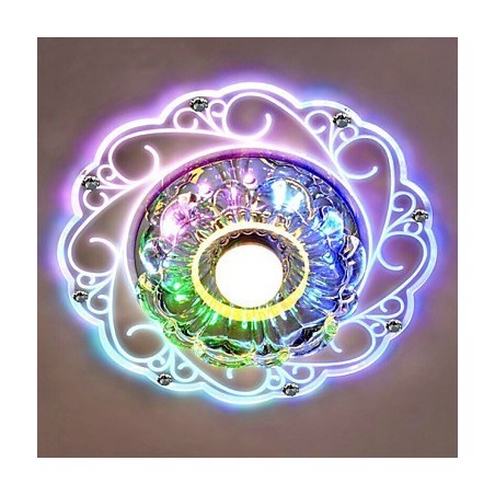 Lámpara de techo de cristal SMD de 3 W, tubo de luz creativo, luz de cúpula de colores vibrantes. Lámpara de techo de cristal SMD de 3 W, tubo de luz creativo, luz de cúpula de colores vibrantes.