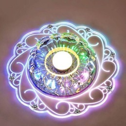 Lámpara de techo de cristal SMD de 3 W, tubo de luz creativo, luz de cúpula de colores vibrantes.