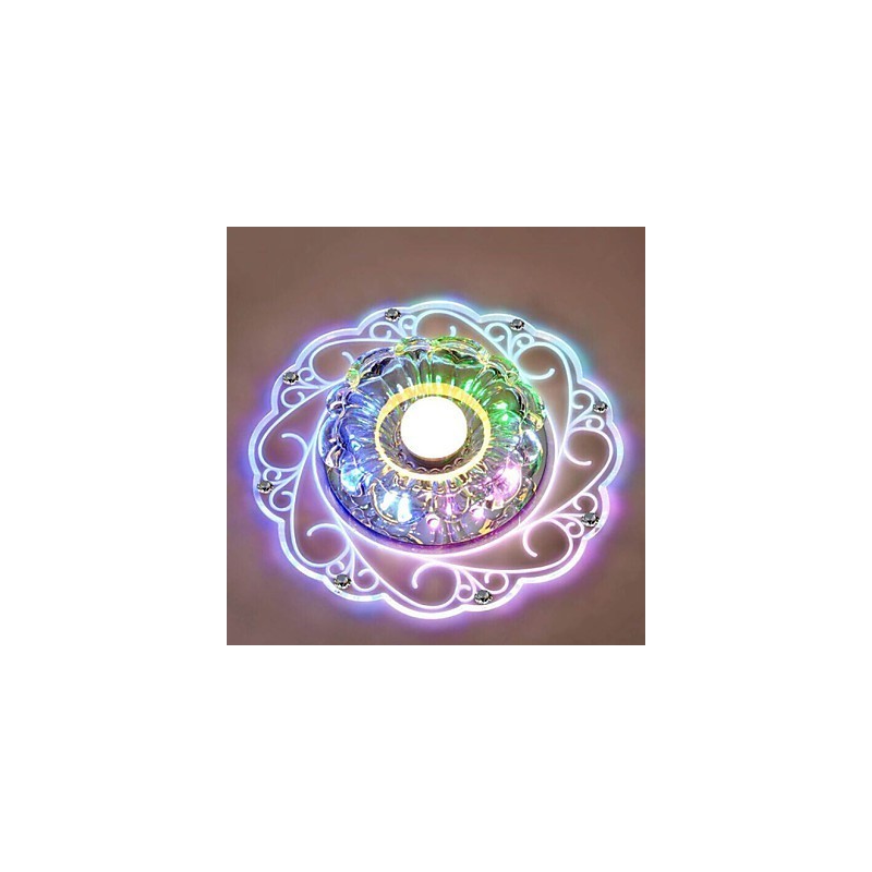 Lámpara de techo de cristal SMD de 3 W, tubo de luz creativo, luz de cúpula de colores vibrantes.